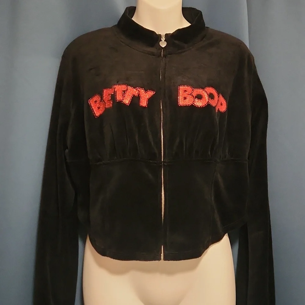 ⚜️Dolls Kill x Betty Boop "Such A Flirty Toon" Zip Up Corset Sweater/Jacket, 1X - Picture 1 of 15